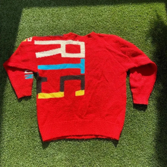 VTG 80’s Revolution Tokyo Mens Red Sweater - Picture 4 of 6
